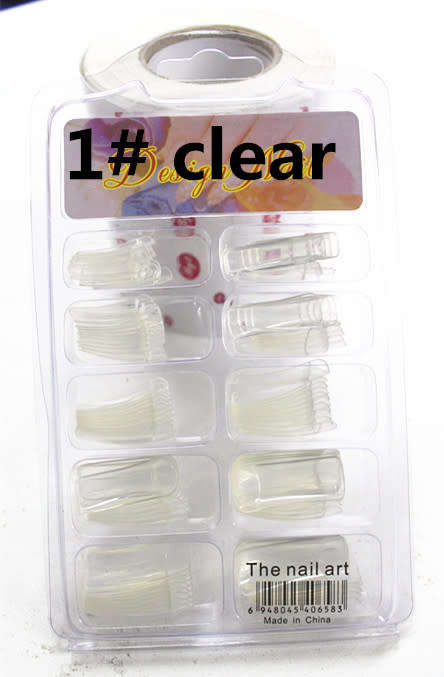 The Nail Art -  Halfmoon Nail Tips 100pcs 1# clear