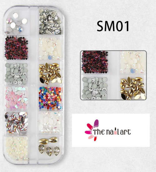 The Nail Art - 12pcs Glitter Box SM01