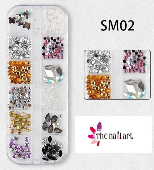 The Nail Art - 12pcs Glitter Box SM02