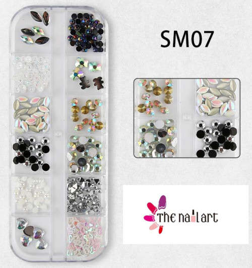 The Nail Art - 12pcs Glitter Box SM07