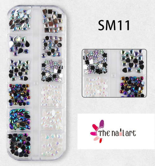 The Nail Art - 12pcs Glitter Box SM11