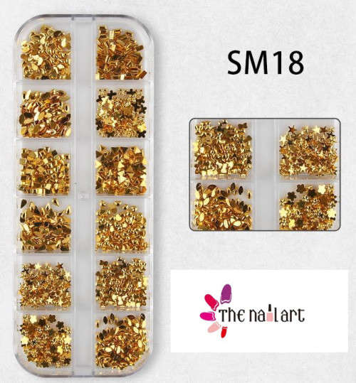 The Nail Art - 12pcs Glitter Box SM18