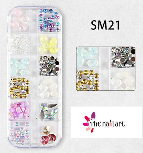 The Nail Art - 12pcs Glitter Box SM21