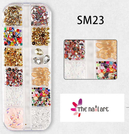 The Nail Art - 12pcs Glitter Box SM23