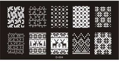 The Nail Art - D004 Nail Stamping Plate
