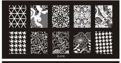 The Nail Art - D016 Nail Stamping Plate