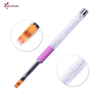 lThe Nail Art - Purple Ombre Brush with Diamonds