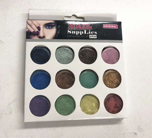 The Nail Art - Chrome Powder 12pcs