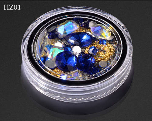 The Nail Art - Transparent AB Rhinestone Crystal Glass Diamond Jewelry Elf Beads - HZ01