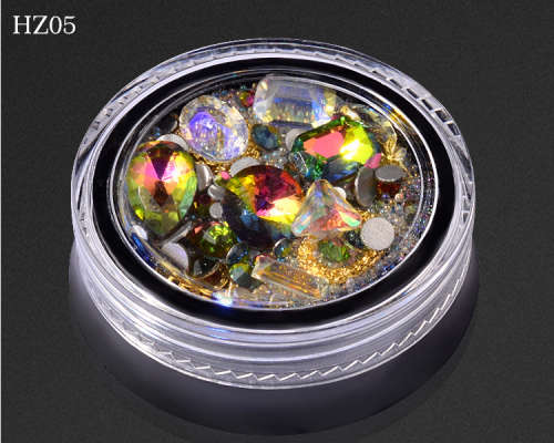 The Nail Art - Transparent AB Rhinestone Crystal Glass Diamond Jewelry Elf Beads - HZ05