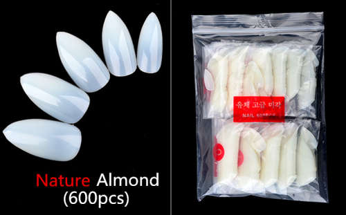 The Nail Art - Almond Tip 600pcs Natural