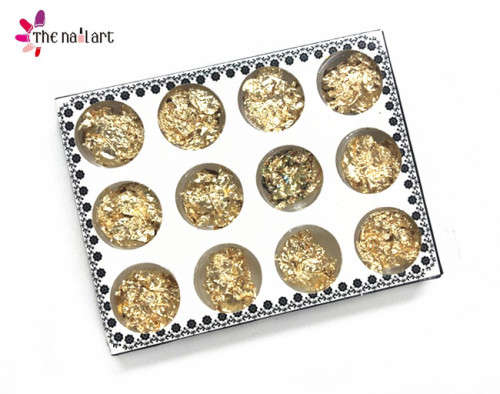 The Nail Art - 12pcs Nail Gold Foil Paper