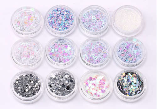 The Nail Art - 12pcs Glitter Box