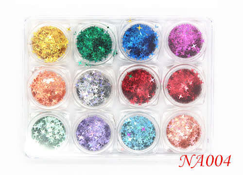 The Nail Art -  12pcs Colorful Star Nail decoration