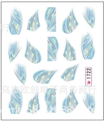 The Nail Art -  Feather Water Sticker 1722