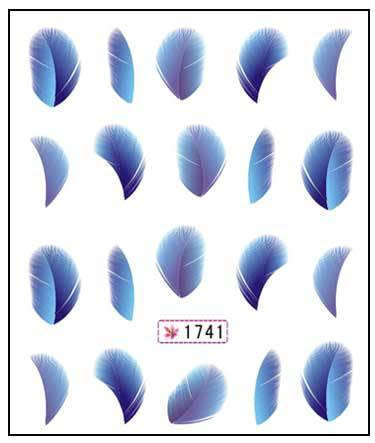 The Nail Art -  Feather Water Sticker 1741