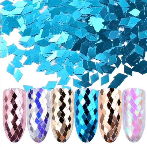 The Nail Art - Laser glitter diamond sequins 6pcs
