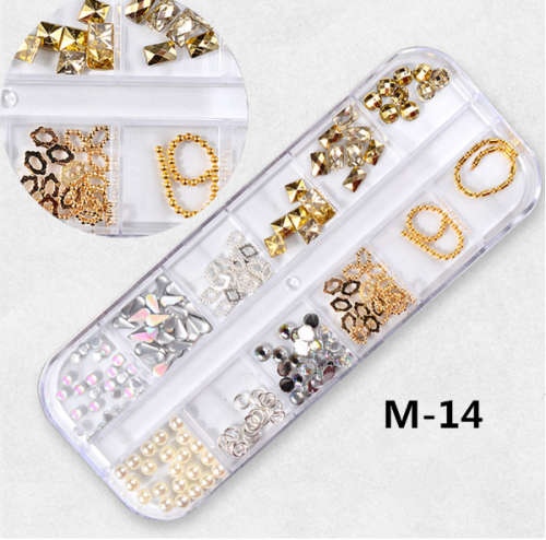 The Nail Art - 12-piece nail art jewelry M-14