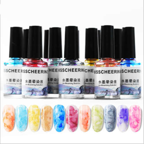 The Nail Art - Marble Ink Solution 12 colors/set