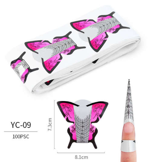 The Nail Art - Butterfly Extension Form 100pcs YC09