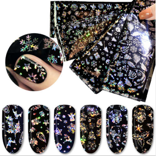 The Nail Art - Christmas Foil Paper 4pcs ( Mix ) 4*20cm
