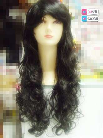 STUNNING BLACK CURL WIG