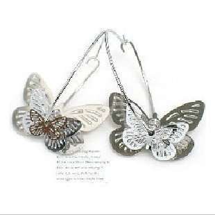 Charming Silver Butterfly Hoop Earring