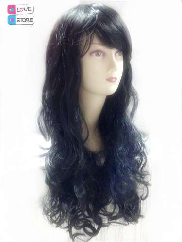 BLACK LONG CURL WIG