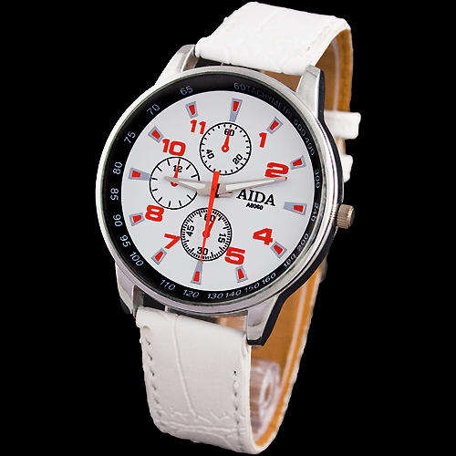 ***Brand New 2011 White Strap Ladies Stainless Steel Face Wristwatch***