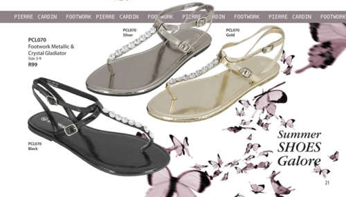 ***Footwork metallic and crystal gladiator***