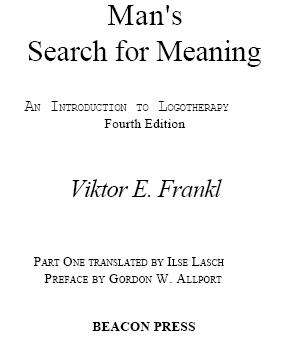 FREE SHIPPING - Man's Search for Meaning by Viktor Frankl