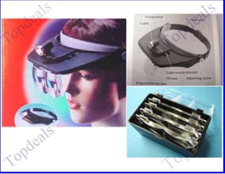 PRO Jeweler Head Magnifying GlassLight 4 Multi Lens