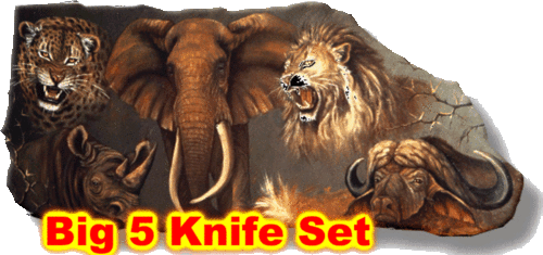 Collectable Big 5 Pocket knife in wooden box