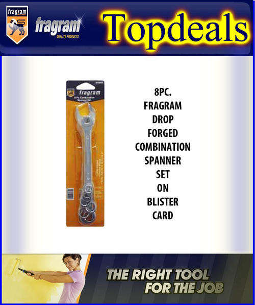 8PC. FRAGRAM DROP FORGED COMBINATION SPANNER SET ON BLISTER CARD -hand tool
