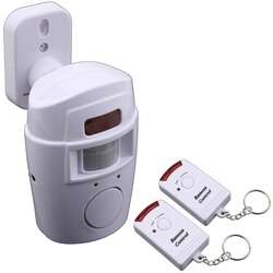 Wireless Motion Sensor Detector Alarm With 2 Remotes