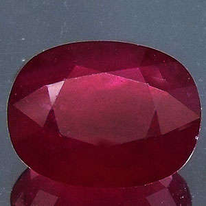 3.70 CT BEAUTIFUL OVAL RED RUBY NATURAL - Gems