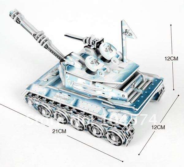 3D jigsaw Paper Puzzle Tank toys model