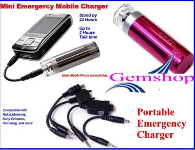 Portable Emergency PHONE/MP3/PDA/MOBILE Charger NEW