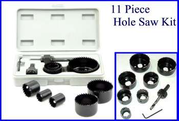 11 PC Hole Saw Kit CARBON STEEL ! Buy It Now - TOOLS