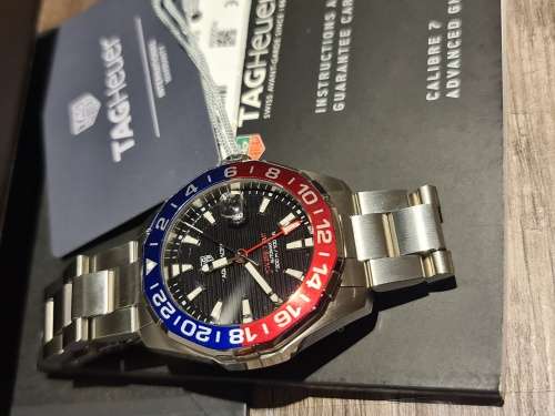Tag Heuer Aquaracer Calibre 7 GMT Automatic PEPSI SUPERMAN Mens Watch
