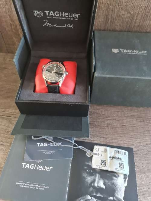 TAG Heuer Carrera Calibre 5 Muhammad Ali Limited Edition Automatic Black Dial Men`s Watch WAR2A11