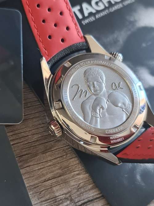 TAG Heuer Carrera Calibre 5 Muhammad Ali Limited Edition Automatic Black Dial Men`s Watch WAR2A11