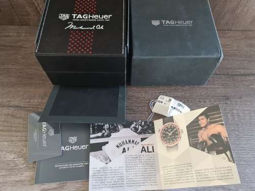 TAG Heuer Carrera Calibre 5 Muhammad Ali Limited Edition Automatic Black Dial Men`s Watch WAR2A11