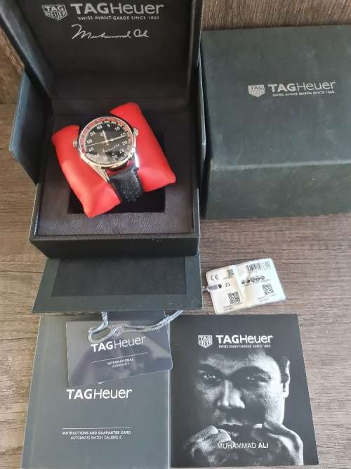 TAG Heuer Carrera Calibre 5 Muhammad Ali Limited Edition Automatic Black Dial Men`s Watch WAR2A11