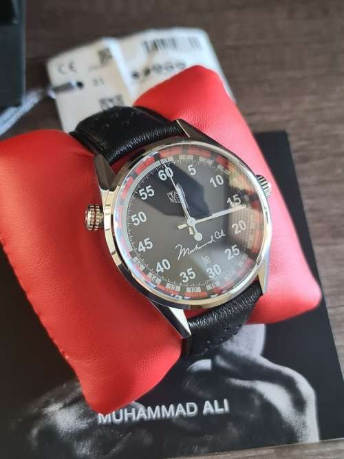 TAG Heuer Carrera Calibre 5 Muhammad Ali Limited Edition Automatic Black Dial Men`s Watch WAR2A11
