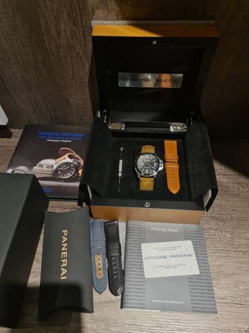 2015 PANERAI LUMINOR MARINA PAM111 / PAM00111 SANDWICH MARINA DIAL FULL SET COMPLETE LNIB