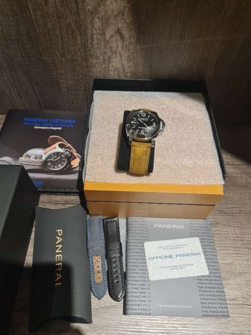 2015 PANERAI LUMINOR MARINA PAM111 / PAM00111 SANDWICH MARINA DIAL FULL SET COMPLETE LNIB