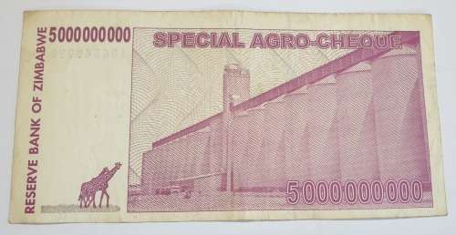 5 Billion Dollars SPECIAL AGRO-CHEQUE as per images #AB Serial No.