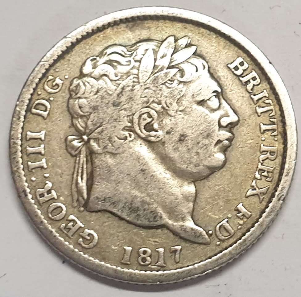 1817 One Shilling Silver Coin as per images !!!