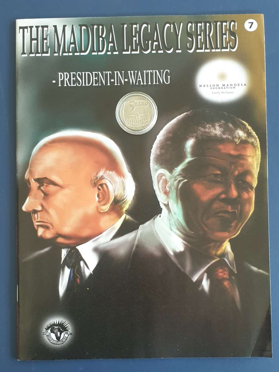 1994 Presidential Inauguration Five Rand Coin in Capsule PLUS A Madiba Legacy Series Comic as new !